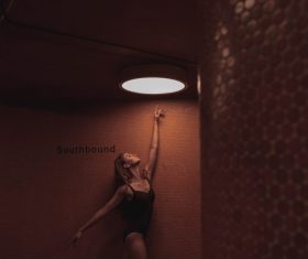 Girl under the spotlight Stock Photo