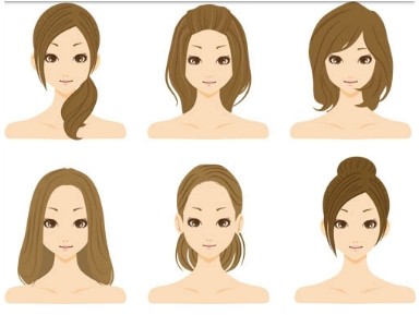 Girls Faces vector graphics