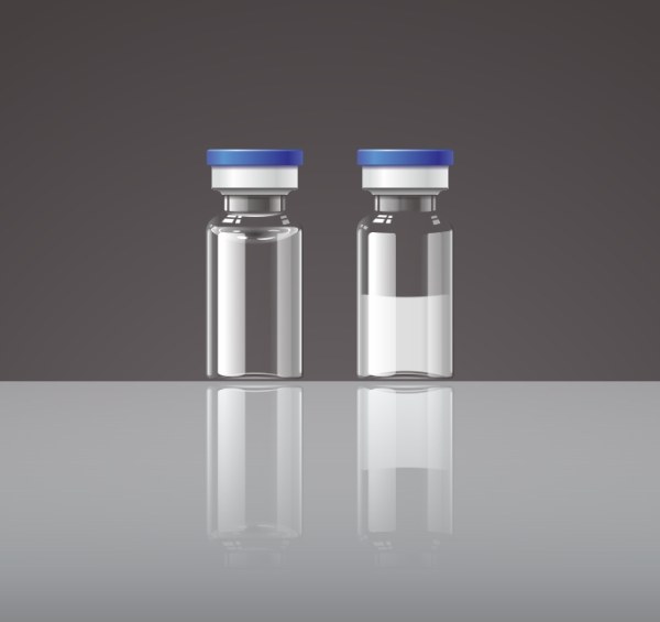 Glass Drug Bottle vector