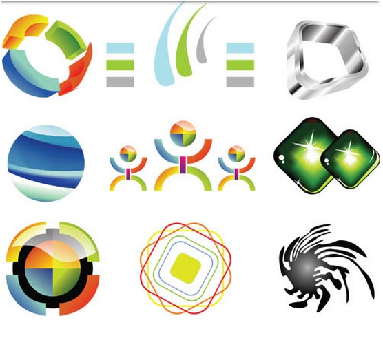 Glass Logo Templates design vector free download