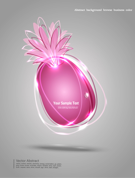 Glass Pineapple background design vectors