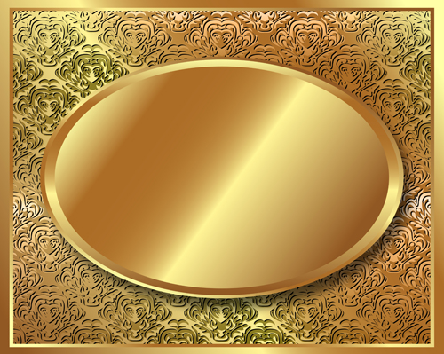 Gold Backgrounds graphics 3 vector material