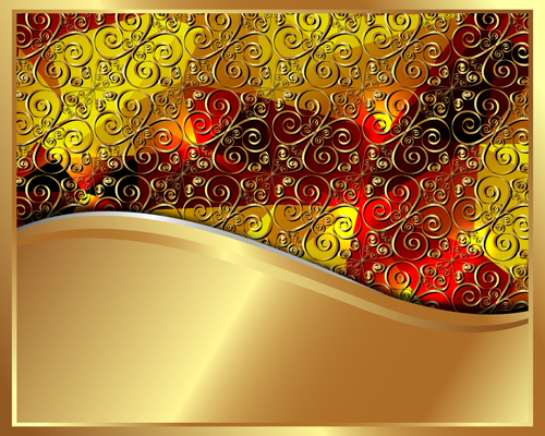 Gold Backgrounds graphics 4 vector material