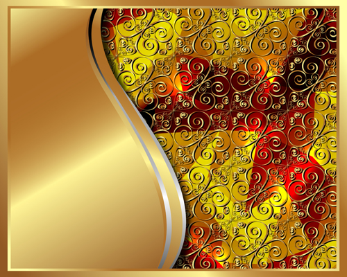 Gold Backgrounds graphics 5 vector material