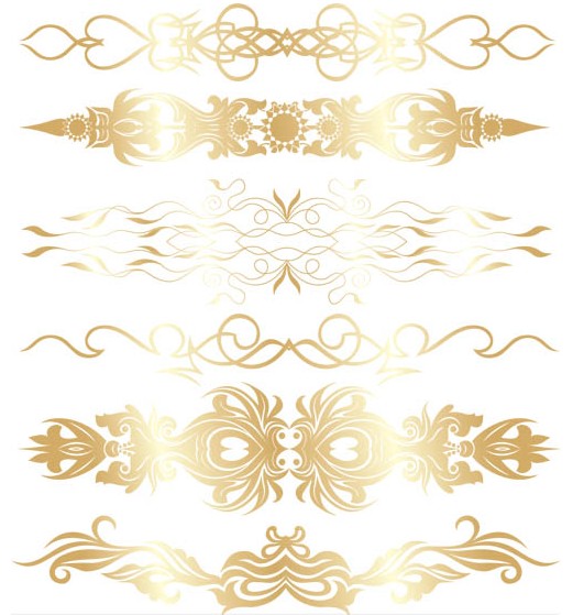 Gold Decorative Elements vector