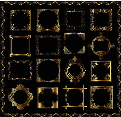 Gold Ornamental Frames art vector