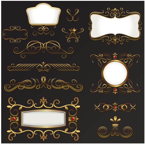 Gold Ornate Elements vector