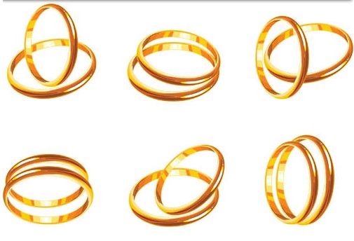 Gold Wedding Rings vector