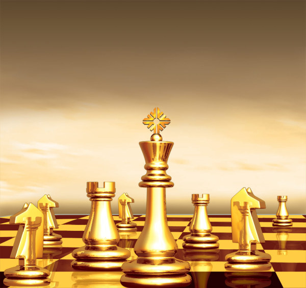 Golden Chess vector