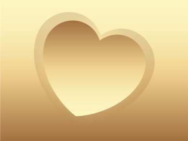 Golden Heart background shiny vector