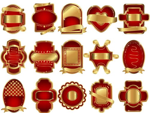 Golden Labels free vector