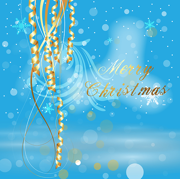 Golden Ornament Christmas Background creative vector
