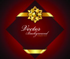 Golden ribbon with luxury background vector