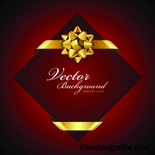 Golden ribbon with luxury background vector