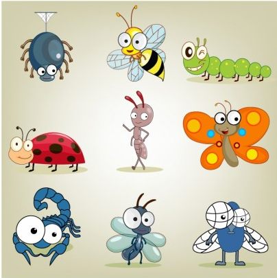 Googly Eyed Insects vector