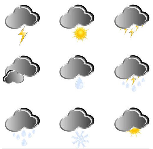 Gray Weather Icons art vector