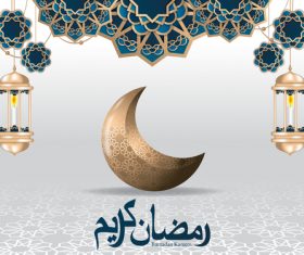 Gray islamic styles background design vector