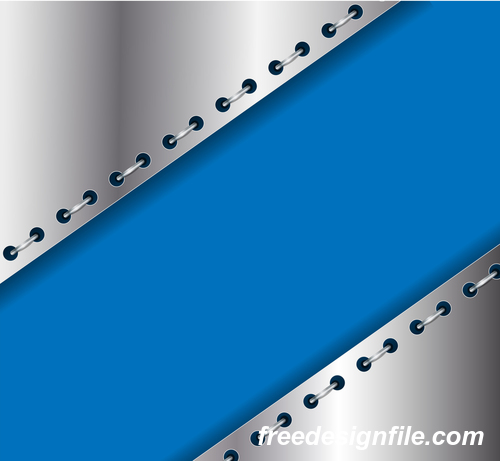 Gray metal with blue background vectors