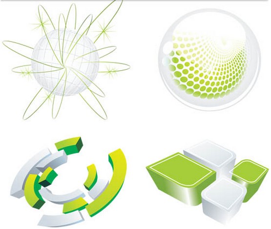 Green Abstract Logo design vectors