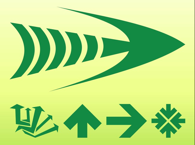Green Arrows Graphics vector graphic