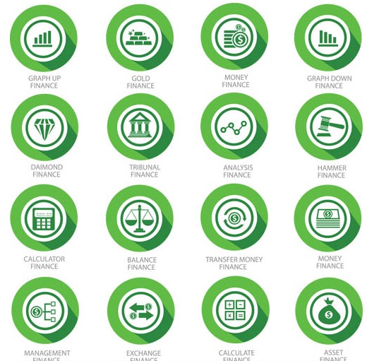 Green Finance Icons vector
