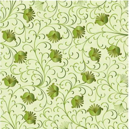 Green Floral Background design vector