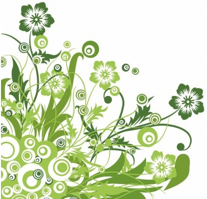 Green Floral Design Graphic vector graphics