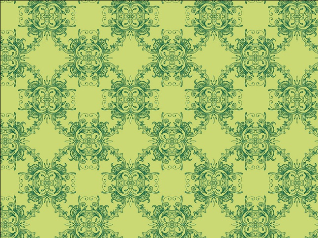 Green Floral Pattern vector