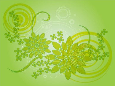 Green Flower Design design vectors