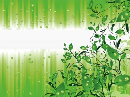 Green Nature background vector material