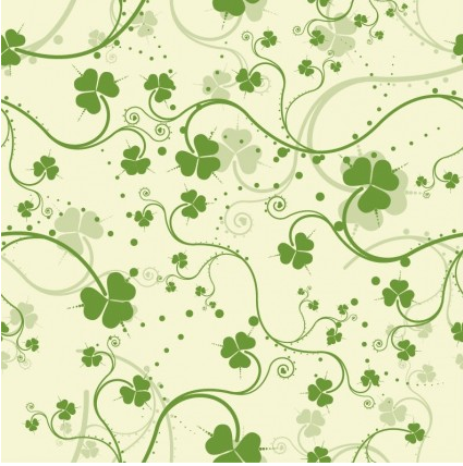 Green Seamless Floral Background set vector