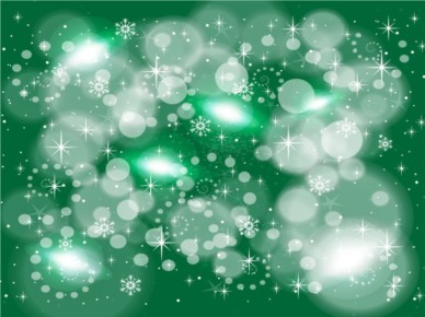Green Snow Flake Background vector graphics