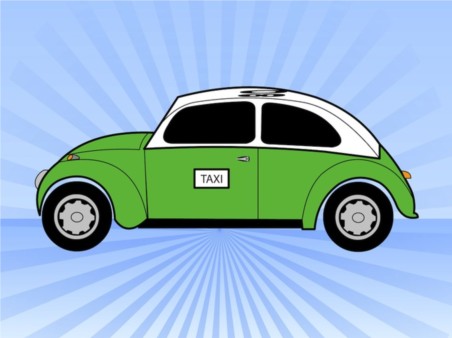 Green Taxi vectors graphic