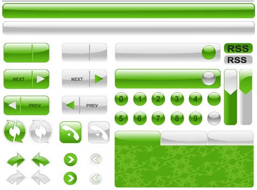 Green Web Elements Vector creative