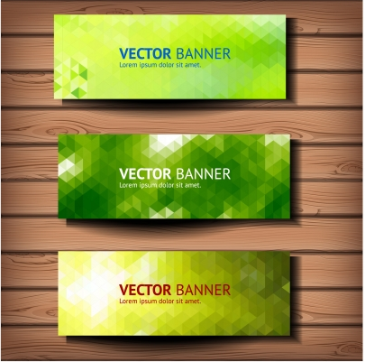 Green abstract banner Free vectors