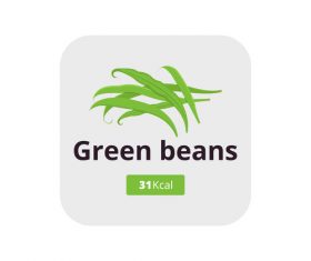 Green beans vector icon