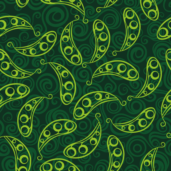 Green style floral pattern vector