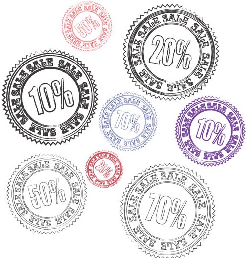 Download Grunge Sale Stamps vector graphics free download