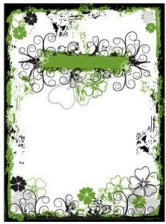 Grunge floral frame vector