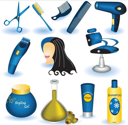 Hairdressing Things vector