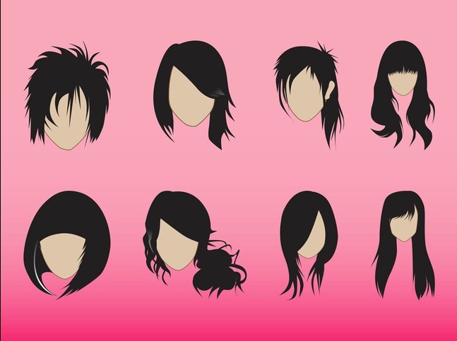 Hairstyles Graphics vector design
