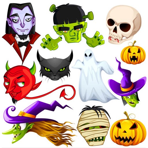 Halloween Characters art vector