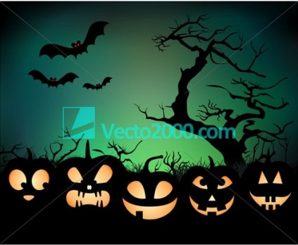 Halloween night background vector free download