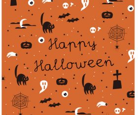 Halloween vector cartoon elements background illustration