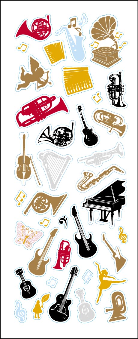 Hand drawn Musical Instruments vector