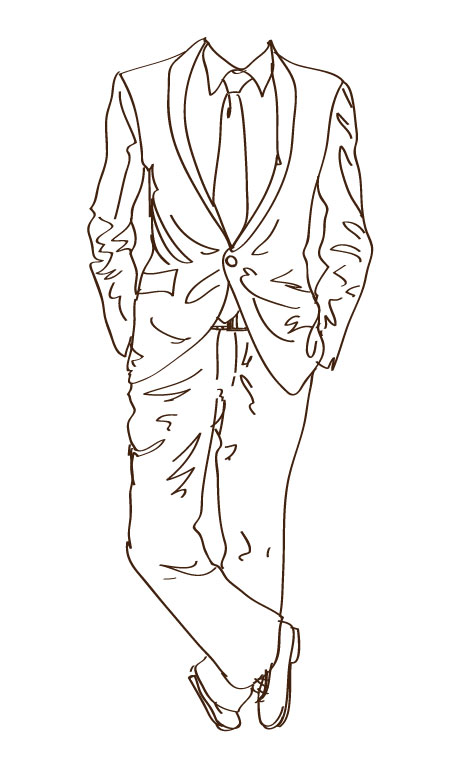 Hand drawn Suit vector