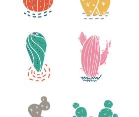 Hand drawn cactus vector