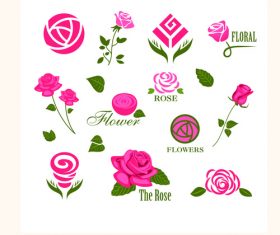 Hand drawn rose flower vector 02