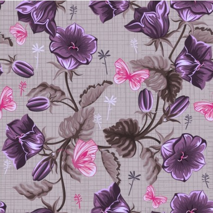 Handpainted flowers background 1 vector graphics