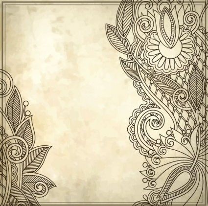 Handpainted pattern background 03 design vector